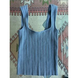Vince Ribbed Knit Tank Top